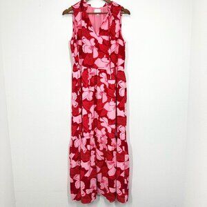 Sugarlips Red and Pink Floral Maxi Dress